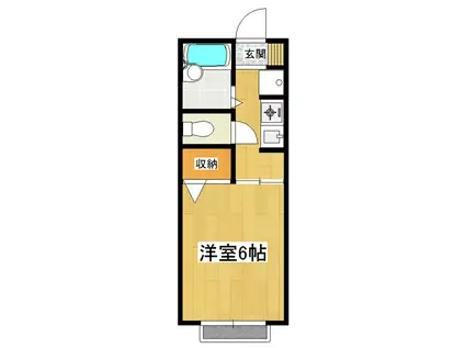 乙戸パークハイツ(1K/2階)の間取り写真