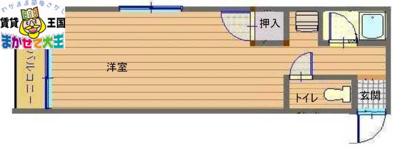 コーポTOMS(ワンルーム/2階)の間取り写真