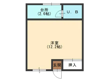 平賀マンション(1K/2階)の間取り写真