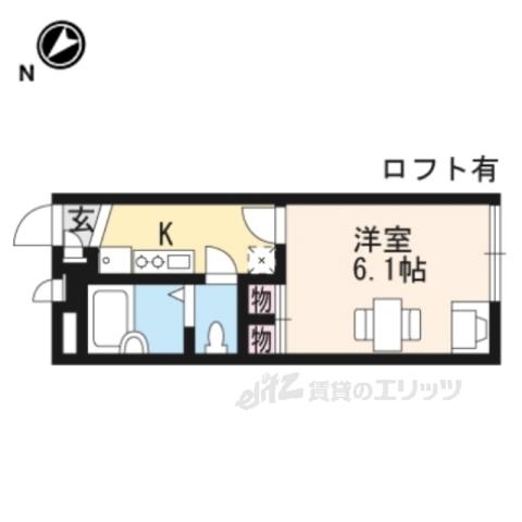 レオパレスT&SⅢ(1K/2階)の間取り写真