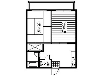 アーバンコーポレーション(2DK/2階)の間取り写真