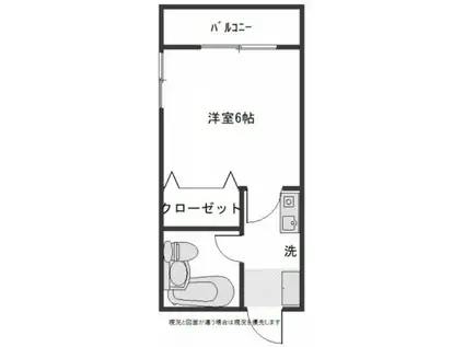 Kハウス(1K/2階)の間取り写真