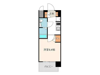 アドバンス大阪イースト(1K/3階)の間取り写真