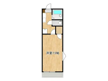 グランデル黒髪(1K/1階)の間取り写真