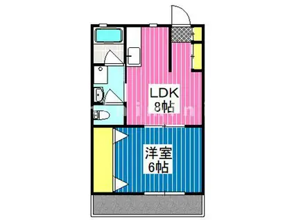 塚本ビル(1LDK/5階)の間取り写真