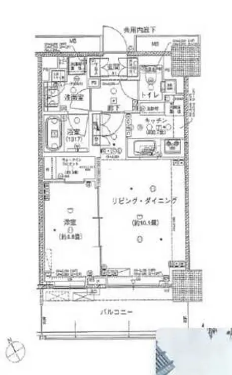 パークタワー西新宿エムズポート 6階階 間取り