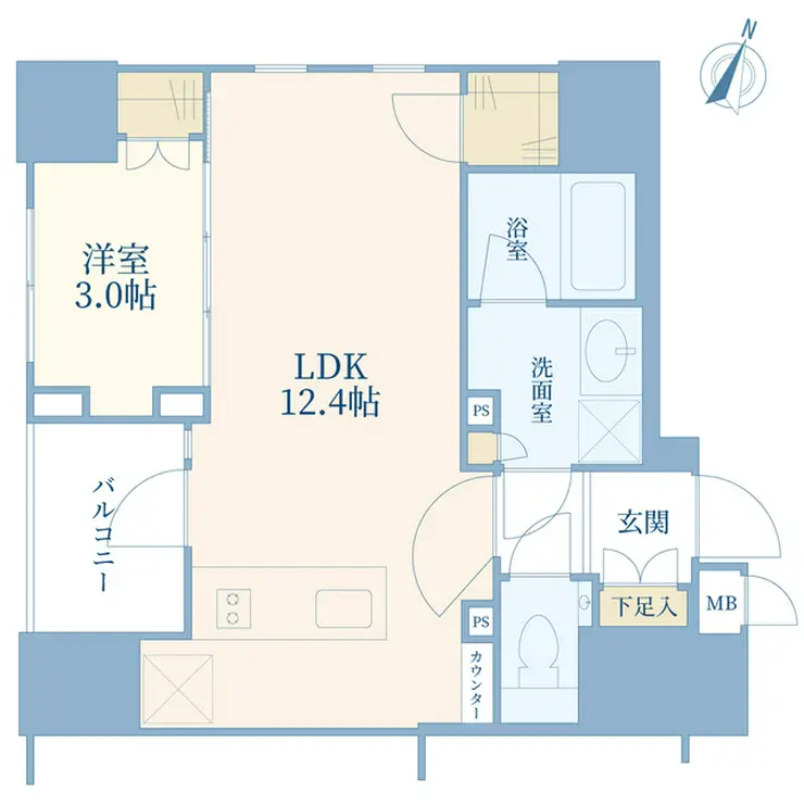 プレミスト渋谷宮益坂 13階階 間取り