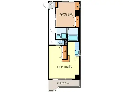 オー・エ・ヴァーレ(1LDK/2階)の間取り写真