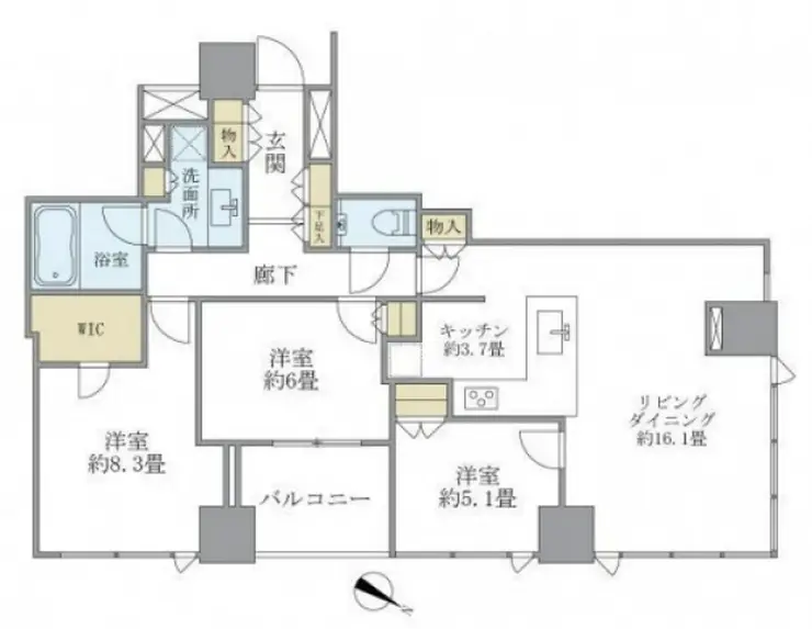 シティタワー有明 18階階 間取り