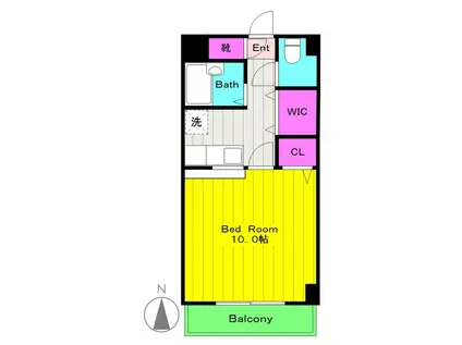 ベルタソーレ(1K/2階)の間取り写真