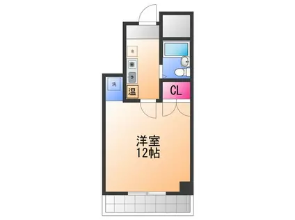 ケイエスビータワー(1K/3階)の間取り写真