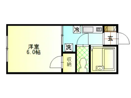 アネックスヒルズ(1K/1階)の間取り写真