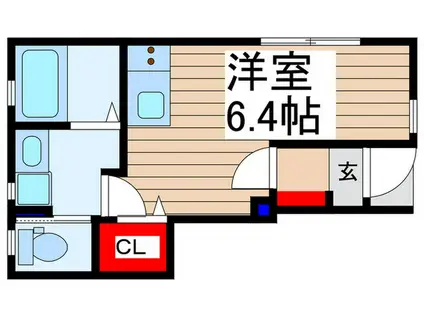 グランソフィア上福岡(ワンルーム/1階)の間取り写真