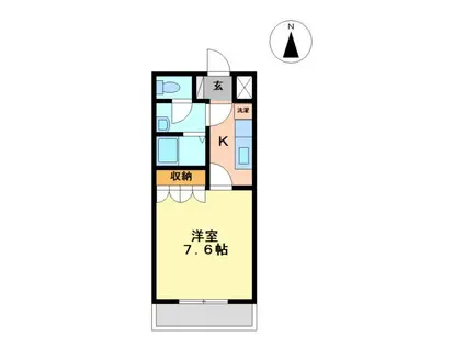 ラ・ジュルネ(1K/1階)の間取り写真