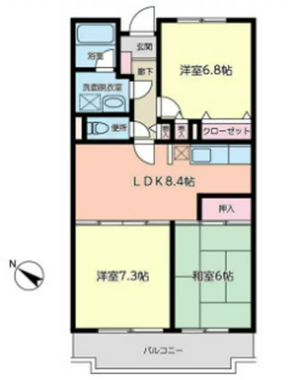 コンフォール北寺尾 1階階 間取り