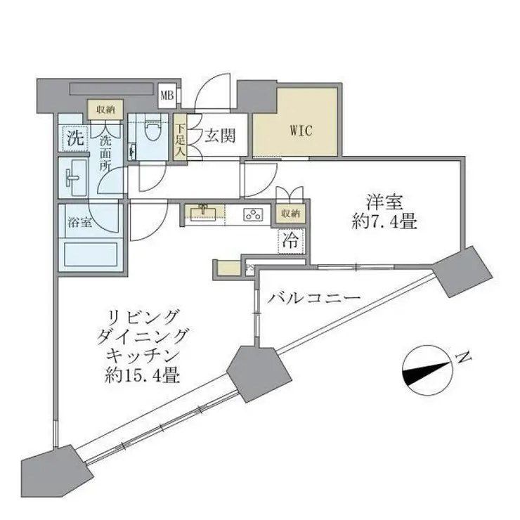 中目黒アトラスタワー 6階階 間取り