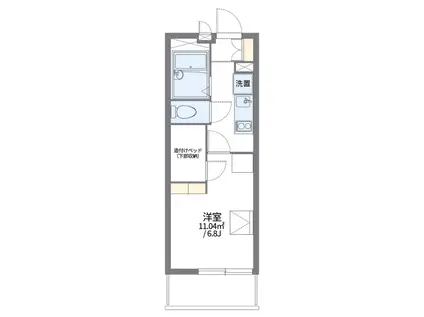 レオパレスイーストFIELDII(1K/1階)の間取り写真