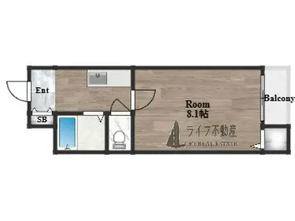 新深江ツリガミビル パートI(1K/4階)の間取り写真