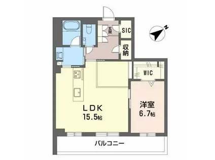 シャーメゾンステージ茨木春日(1LDK/3階)の間取り写真