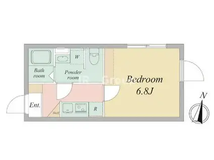 BAYS WATER 北千住(1K/5階)の間取り写真