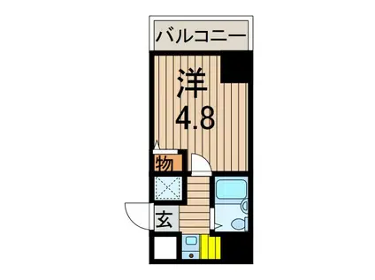 フレグランスWARABI(1K/4階)の間取り写真