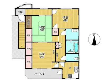 井上ビル(3K/3階)の間取り写真