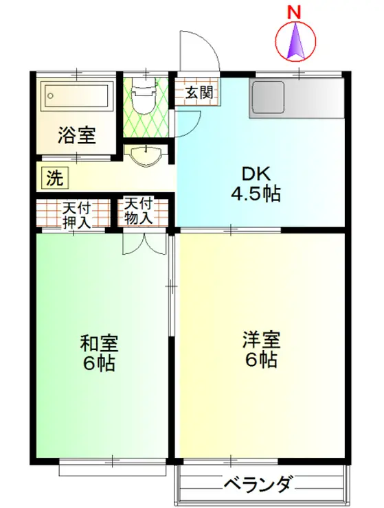 八代ハイツ 2階階 間取り