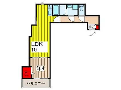 F-CUBE V(1LDK/2階)の間取り写真