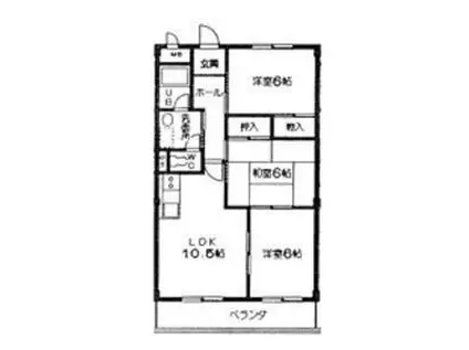 ハイツ・エスポアール(3LDK/3階)の間取り写真