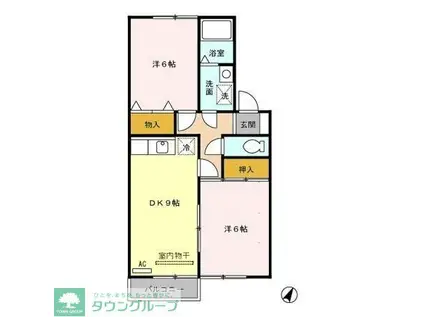 ハイム美須(2DK/1階)の間取り写真