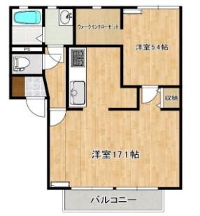 プレステージ(1LDK/1階)の間取り写真