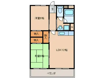 サンコーポシライシ(2LDK/3階)の間取り写真