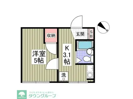 コートM&A PART6(1K/3階)の間取り写真