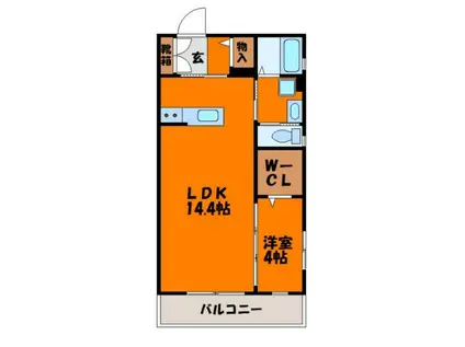 グランドマンションVII(1LDK/1階)の間取り写真