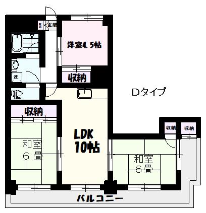 メゾン・ロベリア(3LDK/4階)の間取り写真