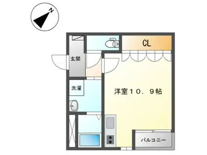 さくら SQUARE(ワンルーム/2階)の間取り写真