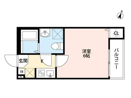 トトロヒルズ(1K/1階)の間取り写真