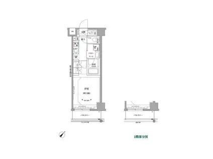 RELUXIA北赤羽(1DK/2階)の間取り写真