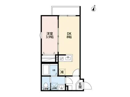 レジデンス鉄博(1LDK/3階)の間取り写真