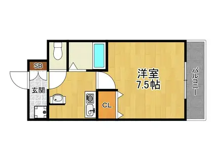 Mプラザ津田駅前十一番館(1K/6階)の間取り写真