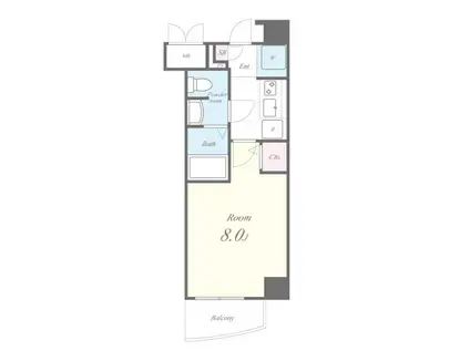 スプランドゥール(1K/6階)の間取り写真