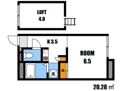 レオパレスVIVO(1K/1階)の間取り写真