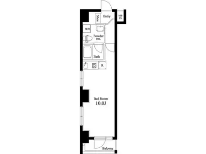 ミリアビタNO22(ワンルーム/5階)の間取り写真