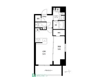 アーバンパーク綾瀬ウエスト(1LDK/8階)の間取り写真