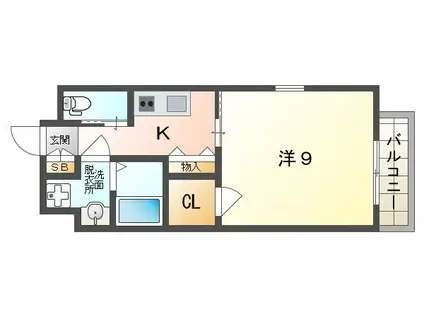 FORESTGRACE滝井駅前I(1K/2階)の間取り写真