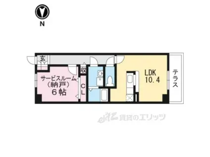 フォーリストヴィレッジ弐番館(1LDK/1階)の間取り写真