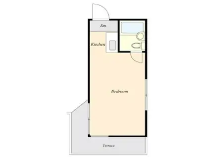 メゾン・ド・オービエ(ワンルーム/2階)の間取り写真