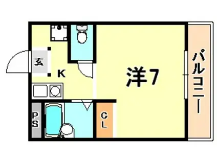 GENOVIA世田谷砧II(ワンルーム/3階)の間取り写真