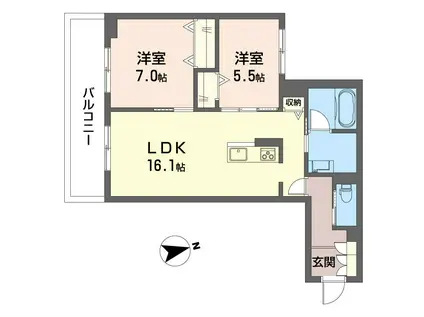 グリナージュ リリア(3LDK/4階)の間取り写真