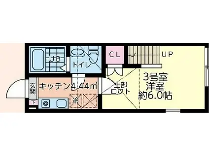 シティ高幡(1K/1階)の間取り写真